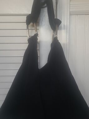 Free People Black Bobbi Slouch Hobo Bag with Metal Ring Accents